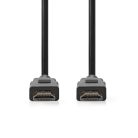 Nagy Sebességű HDMI ™ kábel Ethernet | HDMI™ Csatlakozó | HDMI™ Csatlakozó | 1080p@60Hz | 10.2 Gbps | 1.00 m | Kerek | PVC | Fekete | Papírfüles
