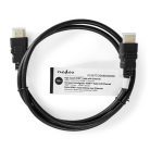 Nagy Sebességű HDMI ™ kábel Ethernet | HDMI™ Csatlakozó | HDMI™ Csatlakozó | 1080p@60Hz | 10.2 Gbps | 1.00 m | Kerek | PVC | Fekete | Papírfüles