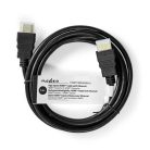 Nagy Sebességű HDMI ™ kábel Ethernet | HDMI™ Csatlakozó | HDMI™ Csatlakozó | 1080p@60Hz | 10.2 Gbps | 1.50 m | Kerek | PVC | Fekete | Papírfüles