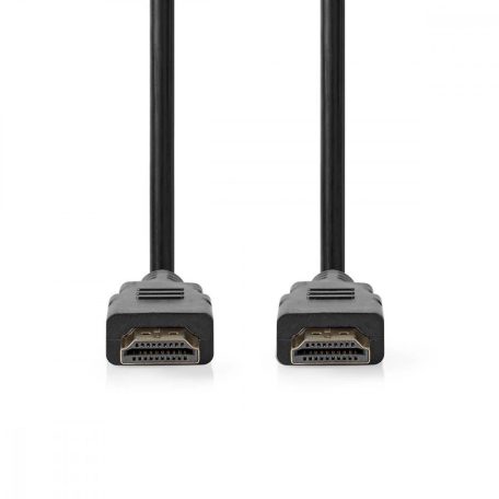 Nagy Sebességű HDMI ™ kábel Ethernet | HDMI™ Csatlakozó | HDMI™ Csatlakozó | 1080p@60Hz | 10.2 Gbps | 2.00 m | Kerek | PVC | Fekete | Papírfüles
