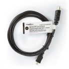 Nagy Sebességű HDMI ™ kábel Ethernet | HDMI™ Csatlakozó | HDMI™ Micro Csatlakozó | 4K@30Hz | 10.2 Gbps | 1.50 m | Kerek | PVC | Fekete | Papírfüles