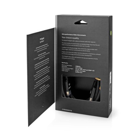 Nagy Sebességű HDMI ™ kábel Ethernet | HDMI™ Csatlakozó | HDMI™ Csatlakozó | 4K@60Hz | ARC | 18 Gbps | 3.00 m | Kerek | Pamut | Gun Metal Szürke | Ablakos Fedő Doboz