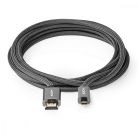 Nagy Sebességű HDMI ™ kábel Ethernet | HDMI™ Csatlakozó | HDMI™ Micro Csatlakozó | 4K@60Hz | 18 Gbps | 2.00 m | Kerek | Pamut | Antracit / Gun Metal Szürke | Ablakos Fedő Doboz