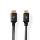 Ultra High Speed ​​HDMI ™ kábel | HDMI™ Csatlakozó | HDMI™ Csatlakozó | 8K@60Hz | 48 Gbps | 2.00 m | Kerek | 6.3 mm | Antracit / Gun Metal Szürke | Ablakos Fedő Doboz