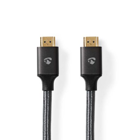 Ultra High Speed ​​HDMI ™ kábel | HDMI™ Csatlakozó | HDMI™ Csatlakozó | 8K@60Hz | 48 Gbps | 2.00 m | Kerek | 6.3 mm | Antracit / Gun Metal Szürke | Ablakos Fedő Doboz