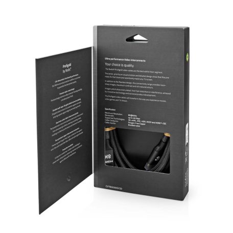 Ultra High Speed ​​HDMI ™ kábel | HDMI™ Csatlakozó | HDMI™ Csatlakozó | 8K@60Hz | 48 Gbps | 2.00 m | Kerek | 6.3 mm | Antracit / Gun Metal Szürke | Ablakos Fedő Doboz