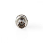 BNC csatlakozó | Egyenes | Dugasz | Nikkelezett | 50 Ohm | Bilincs | Bemenő kábel átmérő: 7.0 mm | Acél | Ezüst | 25 db | Műanyag Zacskó