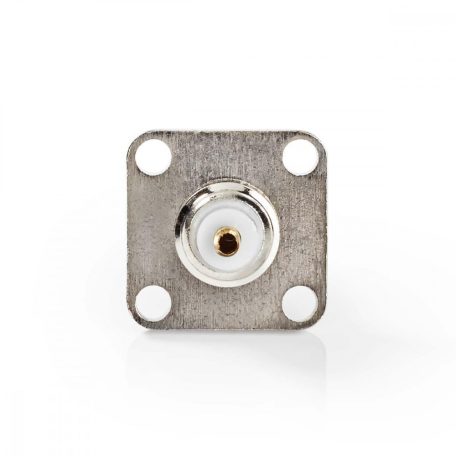 BNC csatlakozó | Egyenes | Aljzat | Nikkelezett | 50 Ohm | Forrasztó | Acél | Ezüst | 25 db | Műanyag Zacskó