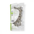 BNC csatlakozó | Egyenes | Aljzat | Nikkelezett | 50 Ohm | Forrasztó | Acél | Ezüst | 25 db | Műanyag Zacskó