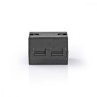 ferritszűrős | 6.50 mm | ABS | Fekete | 25 db | Műanyag Zacskó