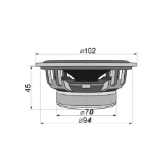   SAL CX 404 2 utas hangszórópár, 2 x 55 W, 100 mm, 4 Ohm, magas és mélyközép