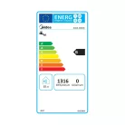 MIDEA D100-20ED6 SMART elektromos vízmelegítő, bojler, 2000 W, 93 liter, applikációval vezérelhető, 2 víztartály, LED kijelző