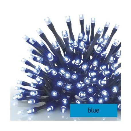Standard LED sorolható karácsonyi füzér, 10 m, kültéri és beltéri, kék