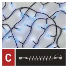 Standard LED sorolható karácsonyi füzér, 10 m, kültéri és beltéri, kék