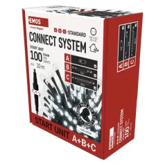   Alapkészlet Standard sorolható füzérekhez, 10 m, kültéri, hideg fehér, időzítő