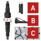 Alapkészlet Standard sorolható füzérekhez, 10 m, kültéri, hideg fehér, időzítő