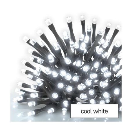 Standard LED sorolható karácsonyi füzér, 5 m, kültéri és beltéri, hideg fehér