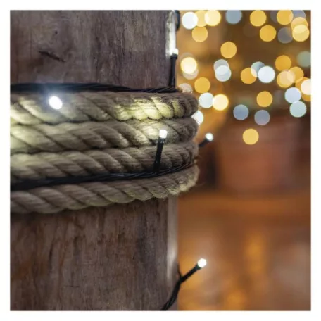 Standard LED sorolható karácsonyi füzér, 5 m, kültéri és beltéri, hideg fehér