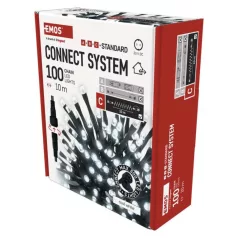   Standard LED sorolható karácsonyi füzér, 10 m, kültéri és beltéri, hideg fehér