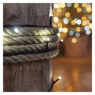 Standard LED sorolható karácsonyi füzér, 10 m, kültéri és beltéri, hideg fehér