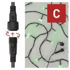 Standard LED sorolható karácsonyi füzér, 10 m, kültéri és beltéri, zöld