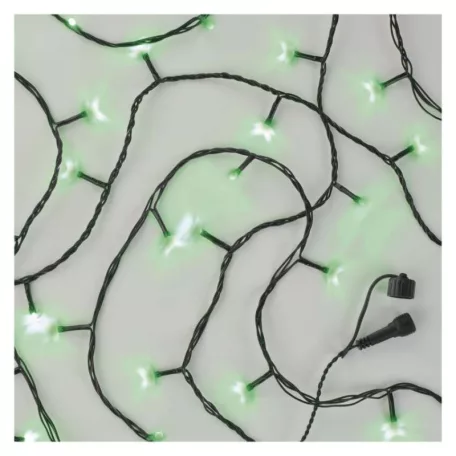 Standard LED sorolható karácsonyi füzér, 10 m, kültéri és beltéri, zöld