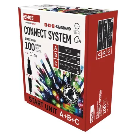 Alapkészlet Standard sorolható füzérekhez, 10 m, kültéri, többszínű, időzítő