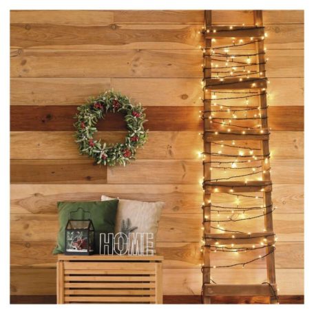 Standard LED sorolható karácsonyi füzér, 5 m, kültéri és beltéri, meleg fehér