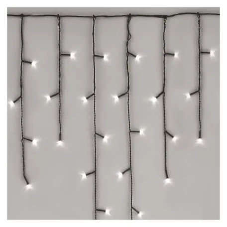 Standard LED sorolható karácsonyi füzér – jégcsapok, 2,5 m, kültéri, hideg fehér
