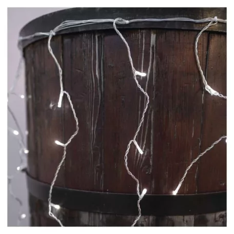 Standard LED sorolható füzér, villogó – jégcsapok, 2,5 m, kültéri, hideg fehér