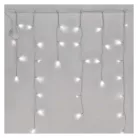 Standard LED sorolható füzér, villogó – jégcsapok, 2,5 m, kültéri, hideg fehér