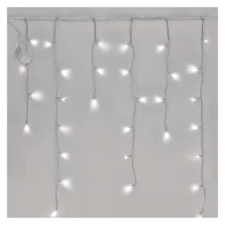 Standard LED sorolható füzér, villogó – jégcsapok, 2,5 m, kültéri, hideg fehér