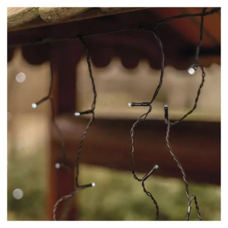 EMOS CNT Kezdő készlet – jégcsapok 2,5m 100LED IP44 12W, hideg fehér, időz.