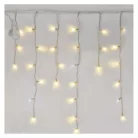 Standard LED sorolható füzér, villogó – jégcsapok, 2,5 m, kültéri, meleg/hideg fehér
