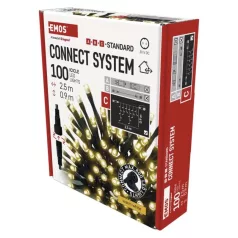   Standard LED sorolható karácsonyi füzér – jégcsapok, 2,5 m, kültéri, meleg fehér