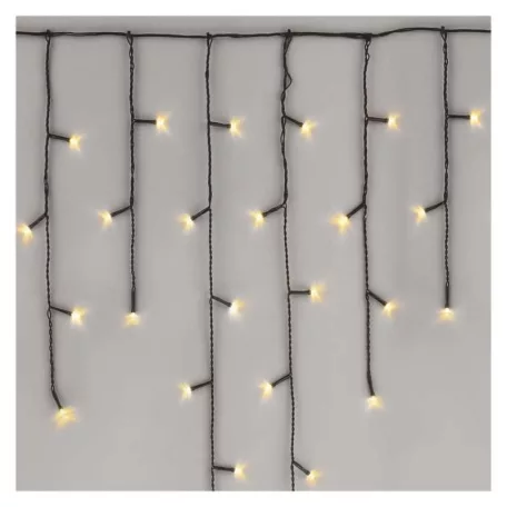 Standard LED sorolható karácsonyi füzér – jégcsapok, 2,5 m, kültéri, meleg fehér