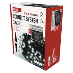   Standard LED sorolható karácsonyi füzér – háló, 1,5x2 m, kültéri, hideg fehér