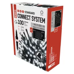   Standard LED sorolható karácsonyi füzér – fényfüggöny, 1x2 m, kültéri, hideg fehér