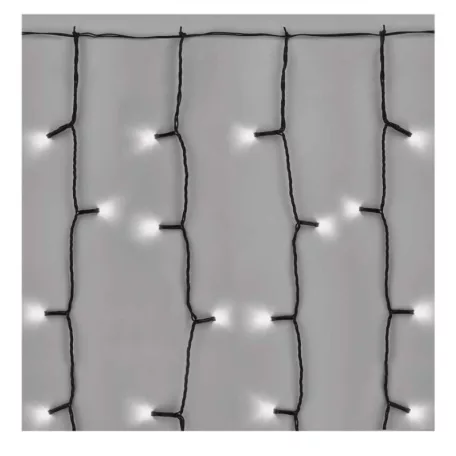 Standard LED sorolható karácsonyi füzér – fényfüggöny, 1x2 m, kültéri, hideg fehér