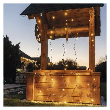 Standard LED sorolható karácsonyi füzér – fényfüggöny, 1x2 m, kültéri, meleg fehér