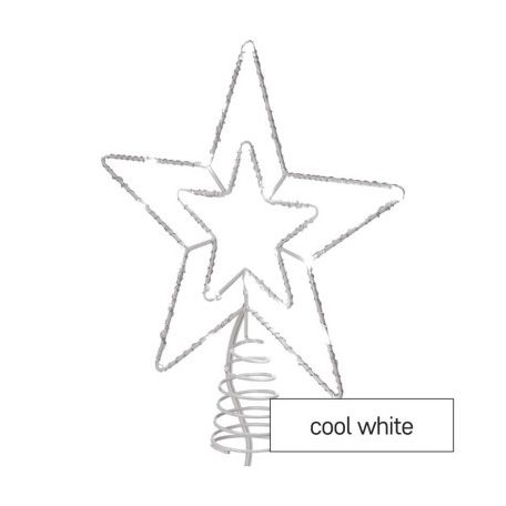 Standard LED sorolható karácsonyi csillag, 28,5 cm, kültéri és beltéri, hideg fehér