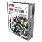 Profi LED sorolható füzér, fekete, 5 m, kültéri és beltéri, hideg fehér