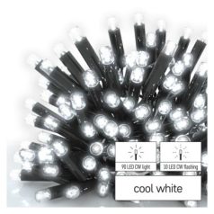   Profi LED sorolható füzér, villogó, 10 m, kültéri és beltéri, hideg fehér