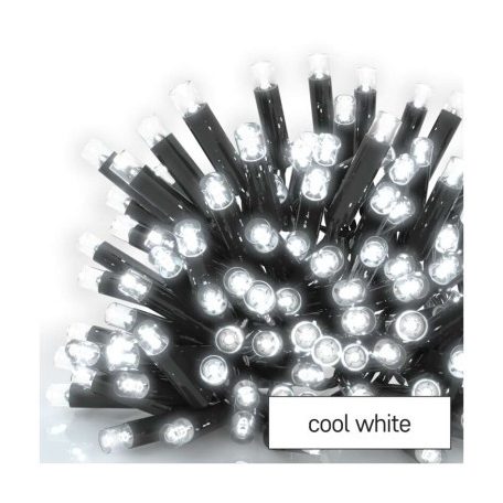 Profi LED sorolható füzér, fekete, 10 m, kültéri és beltéri, hideg fehér