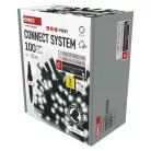 Profi LED sorolható füzér, fekete, 10 m, kültéri és beltéri, hideg fehér