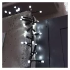 Profi LED sorolható füzér, fekete – süni, 3 m, kültéri és beltéri, hideg fehér