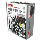 Profi LED sorolható füzér, fekete – jégcsapok, 3 m, kültéri, hideg fehér