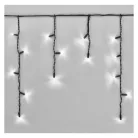 Profi LED sorolható füzér, fekete – jégcsapok, 3 m, kültéri, hideg fehér