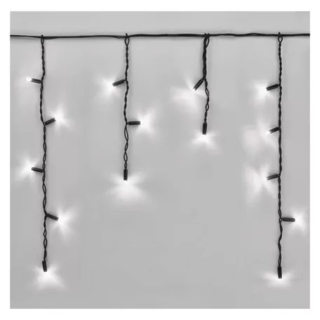 Profi LED sorolható füzér, fekete – jégcsapok, 3 m, kültéri, hideg fehér
