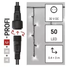 Profi LED sorolható füzér, villogó – jégcsapok, 3 m, kültéri, hideg fehér